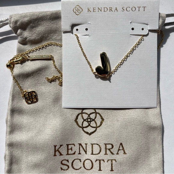 🎄Kendra Scott Candy Cane Gold Short Pendant Necklace New 🎁 - Picture 4 of 7